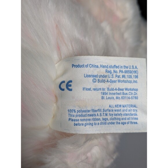 Build A Bear White Cuddles Pink Blush Plush Stuffed Teddy 15" - Picture 4 of 7
